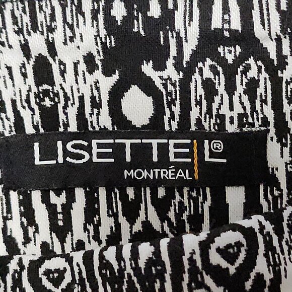 Lisette L Artsy Aztec Stretch Knit Pull On Mid Rise Ankle Pants - Picture 5 of 6